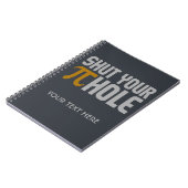 carnet monogramme personnalisé "Pie (pi) Hole" (Côté gauche)