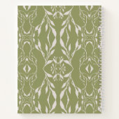 Carnet Monogramme personnalisé Sage Green (Dos)