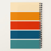 Carnet Monogramme Personnel Larges Bandes Rétro (Verso)