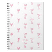 Carnet Monogramme Petit Bow Rose (Devant)