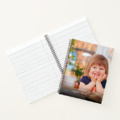 Carnet Monogramme photo noir simple moderne (Intérieur)