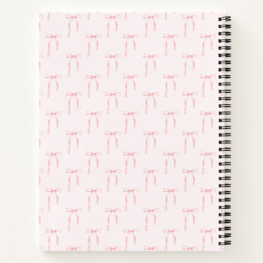 Carnet Monogramme Pink Bow (Dos)
