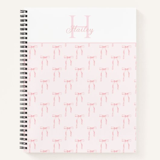Carnet Monogramme Pink Bow (Devant)