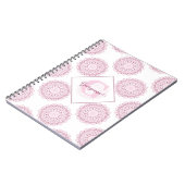 Carnet Monogramme Pink Confetti Lace Polka Dot Mandala (Côté gauche)