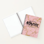 Carnet Monogramme Pink Gold Marble Artiste Sketchbook (Intérieur)