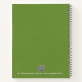 Carnet Monogramme plat vert de la forêt (Dos)