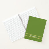 Carnet Monogramme plat vert de la forêt (Intérieur)