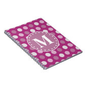 Carnet Monogramme Pois rose gras (Côté Droit)