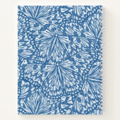 Carnet Monogramme Poster de animal papillon Abstrait bleu (Dos)