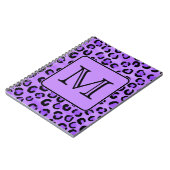 Carnet Monogramme pourpre de coutume d'empreinte de (Côté gauche)