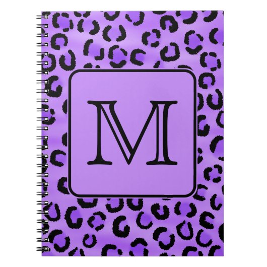 Carnet Monogramme pourpre de coutume d'empreinte de (Devant)