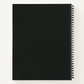 Carnet Monogramme Professionnel Entreprise Moderne Noir O (Dos)