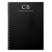 Carnet Monogramme professionnel minimaliste minimaliste n (Devant)