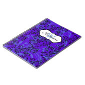 Carnet Monogramme Purple Blue Black Scrolls (Côté gauche)