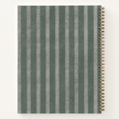Carnet Monogramme rayé du Sage de l'héritage classique (Dos)