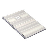 Carnet Monogramme rayures beiges (Côté Droit)