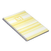 Carnet Monogramme rayures jaunes citron (Côté Droit)