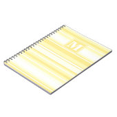 Carnet Monogramme rayures jaunes citron (Côté gauche)