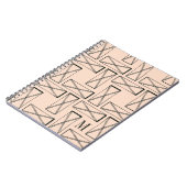 Carnet Monogramme | Rectangle géométrique X Design (Côté gauche)