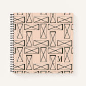 Carnet Monogramme | Rectangle géométrique X Design (Devant)