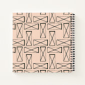 Carnet Monogramme | Rectangle géométrique X Design (Dos)