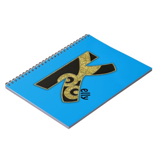 Carnet monogramme rétro - K (Côté gauche)