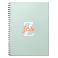 Monogramme Retro personnalisé Vert orange