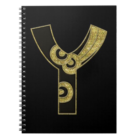 Carnet monogramme rétro - Y (Devant)