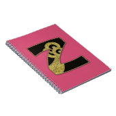 Carnet monogramme rétro - Z (Côté Droit)