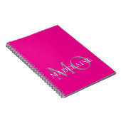 Carnet Monogramme Rose Blanc Personnel (Côté Droit)