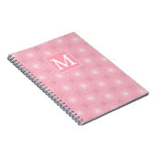 Carnet Monogramme rose cercles motif (Côté Droit)