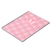 Carnet Monogramme rose cercles motif (Côté gauche)