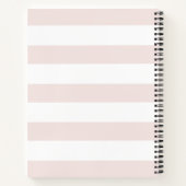 Carnet Monogramme rose cerisier en fleurs (Dos)