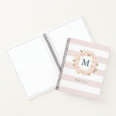 Carnet Monogramme rose cerisier en fleurs (Intérieur)