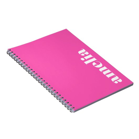 Carnet Monogramme rose chaud (Côté Droit)