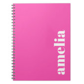 Carnet Monogramme rose chaud (Devant)