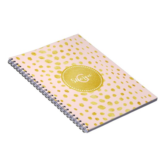Carnet Monogramme rose chic d'impression de guépard de (Côté Droit)
