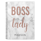 Carnet Monogramme Rose | Dame Boss Marble (Devant)