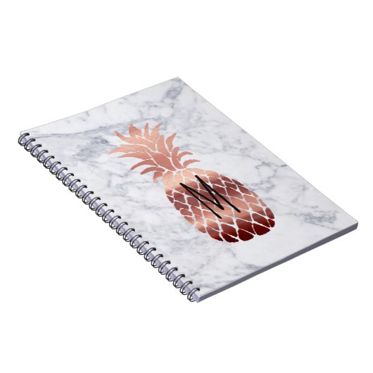 Carnet monogramme rose d'ananas (Côté Droit)