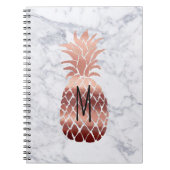 Carnet monogramme rose d'ananas (Devant)