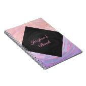 Carnet Monogramme rose et noir (Côté Droit)