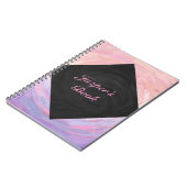 Carnet Monogramme rose et noir (Côté gauche)