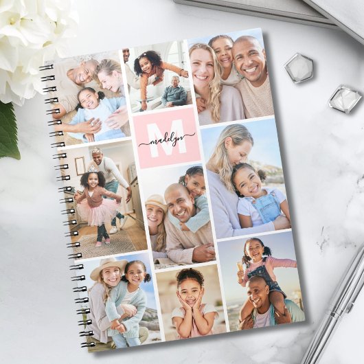 Carnet Monogramme Rose Fard Photo