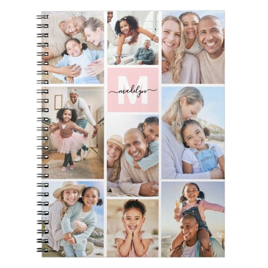 Carnet Monogramme Rose Fardé Photo (Devant)