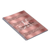 Carnet Monogramme rose Gold Chic (Côté Droit)