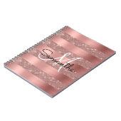 Carnet Monogramme rose Gold Chic (Côté gauche)