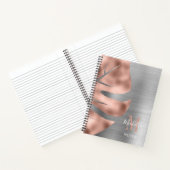 Carnet Monogramme Rose Gold Gris Monogramme (Intérieur)