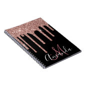 Carnet Monogramme rose Gold Parties scintillant (Côté Droit)