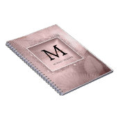 Carnet Monogramme rose Gold Script (Côté Droit)