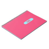Carnet Monogramme rose minimaliste (Côté gauche)